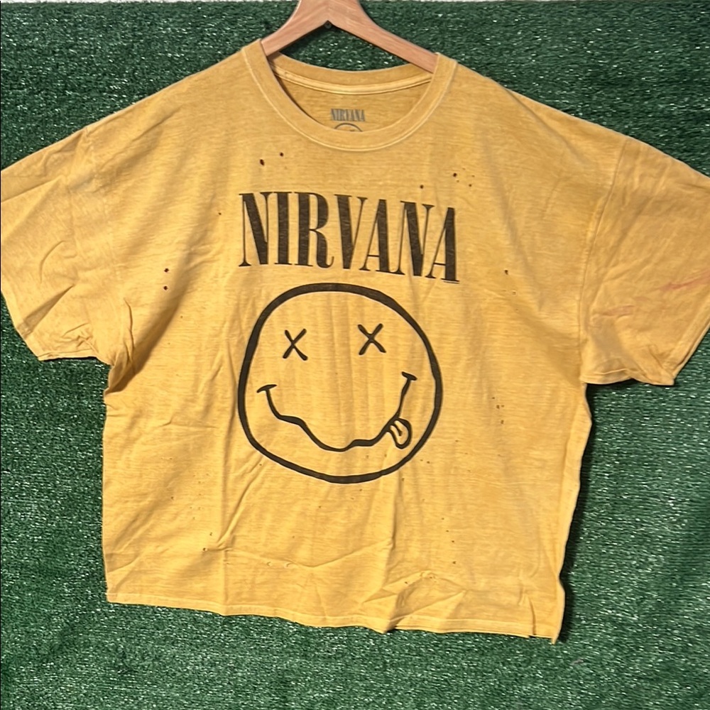 Nirvana Yellow Graphic Tee - Men's Band Shirt